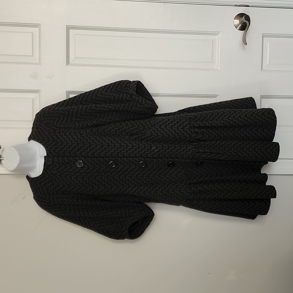 Plenty by Tracy Reese black coat with Puff sleeve